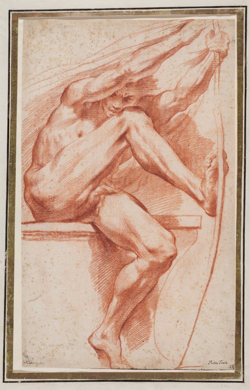 Studie für die Figur des Apollo in "Sommer" av Pietro Testa