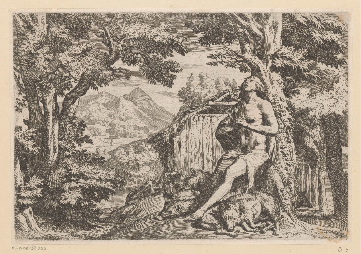 Prodigal Son as Swineherd Story of the Prodigal Son (serietittel) L'Historia Del Figliolo prodigo (serietittel) av Pietro Testa