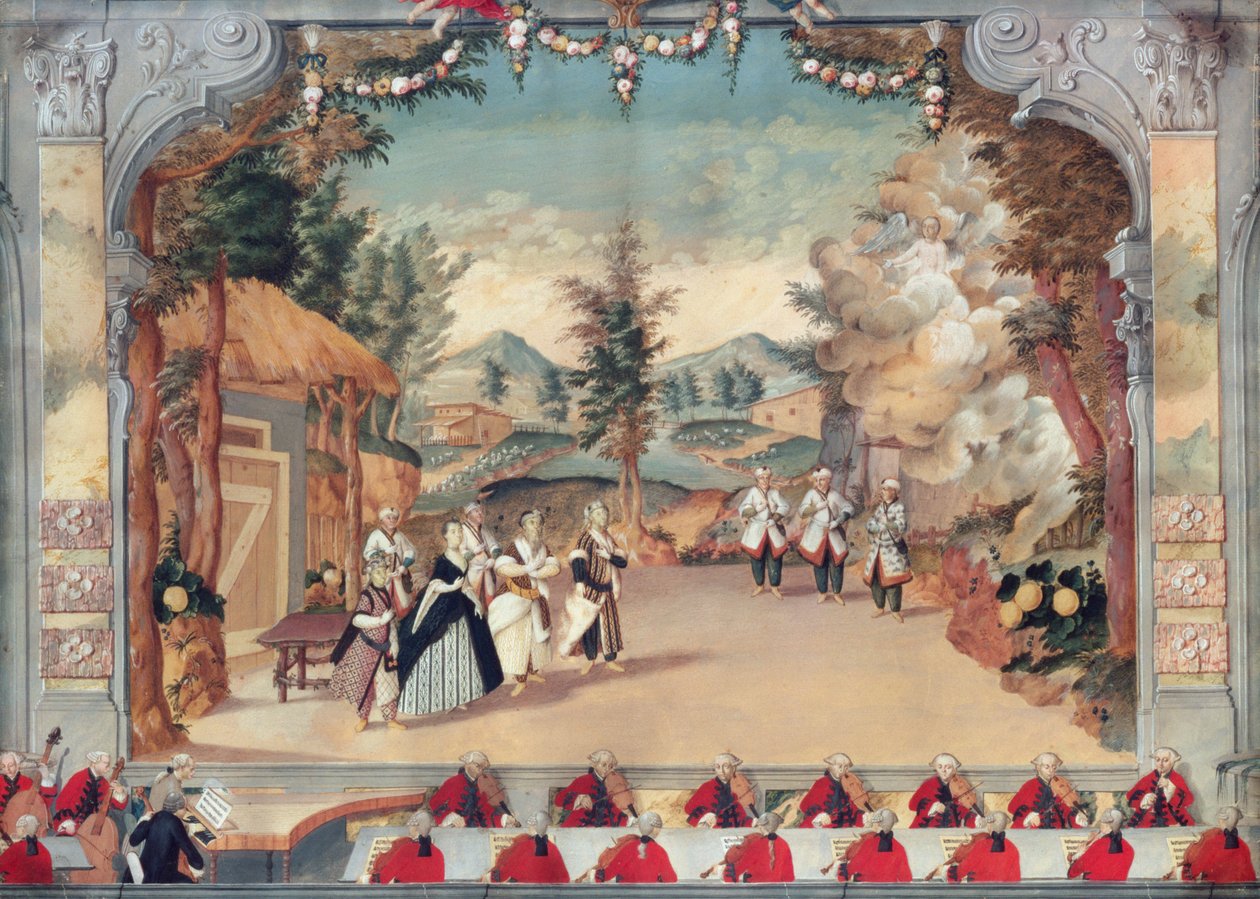 Joseph Haydn (1732-1809) ved den første forestillingen av hans opera 