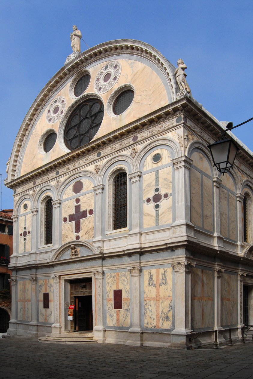 View of the church Santa Maria dei Miracoli in Venice (Venezia) in 2007 by Pietro Lombardo and his sons. av Pietro Tullio and Antonio I Lombardo