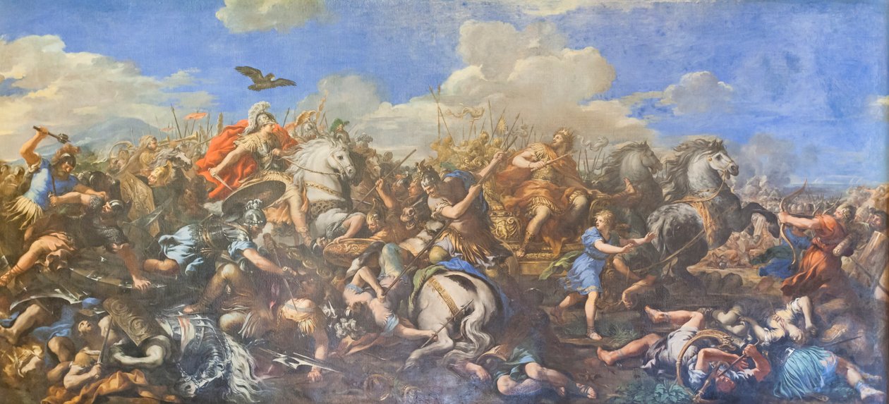 Slaget ved Alexander mot Dareios av Pietro da (1596 1669) Cortona