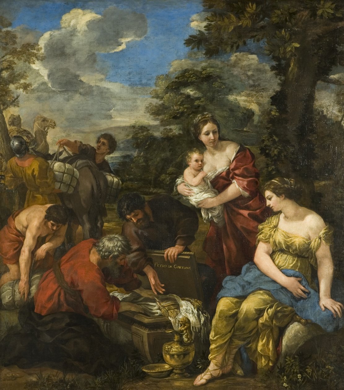 Laban søker sine idoler (olje på lerret) av Pietro da Cortona