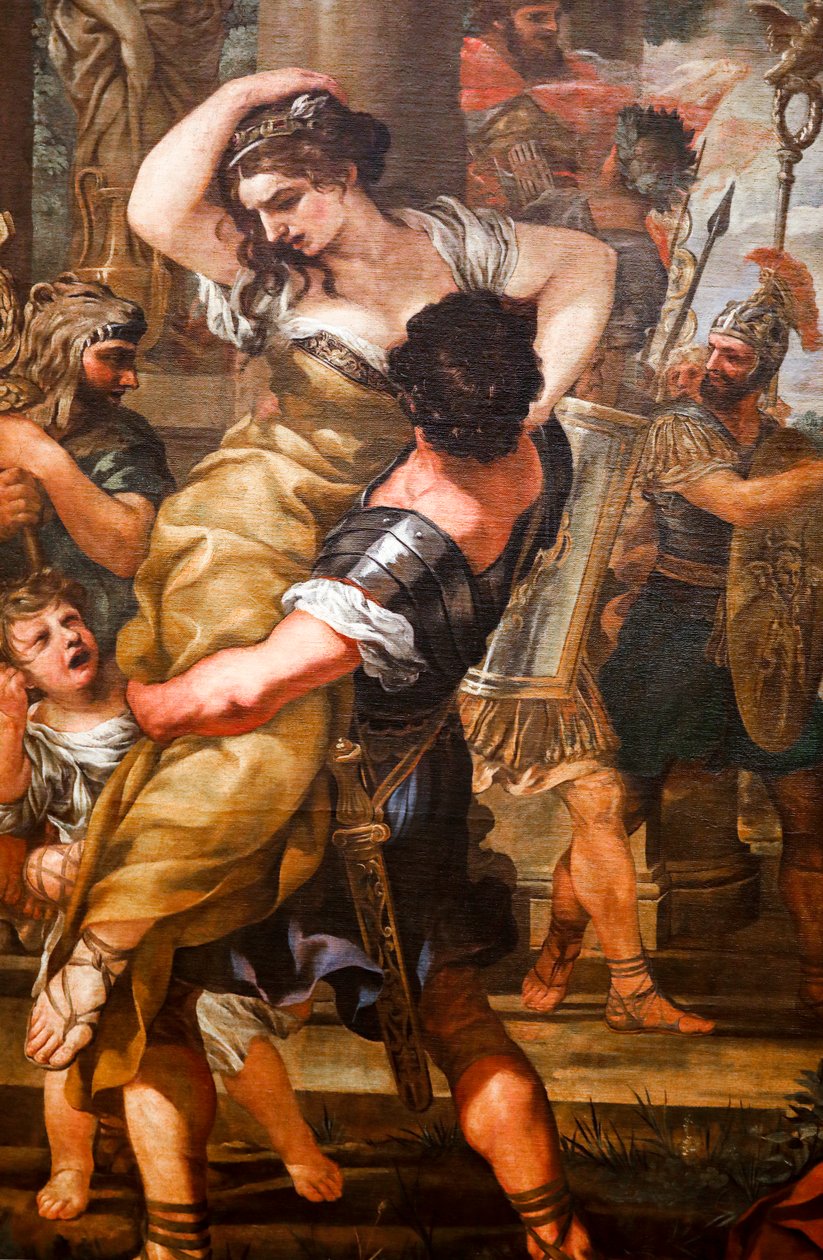 The Rape of the Sabines 1629. (Olje på lerret) av Pietro da (1596 1669) Cortona