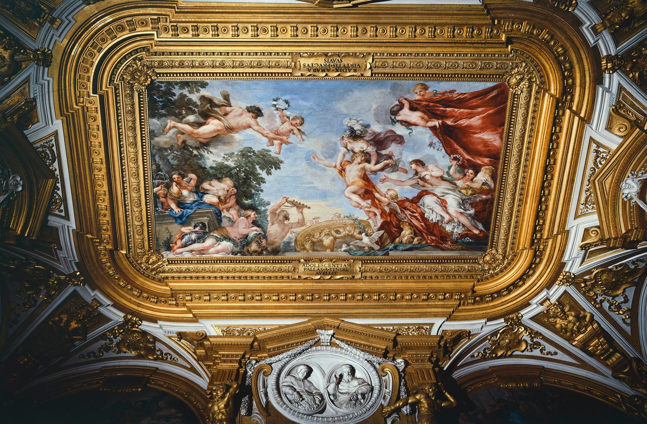 Venus, Planets Fresco Cycle, av Pietro da Cortona (1596-1669), fresco, Pitti Palace, Venus Planetary Room, Firenze av Pietro da (1596 1669) Cortona
