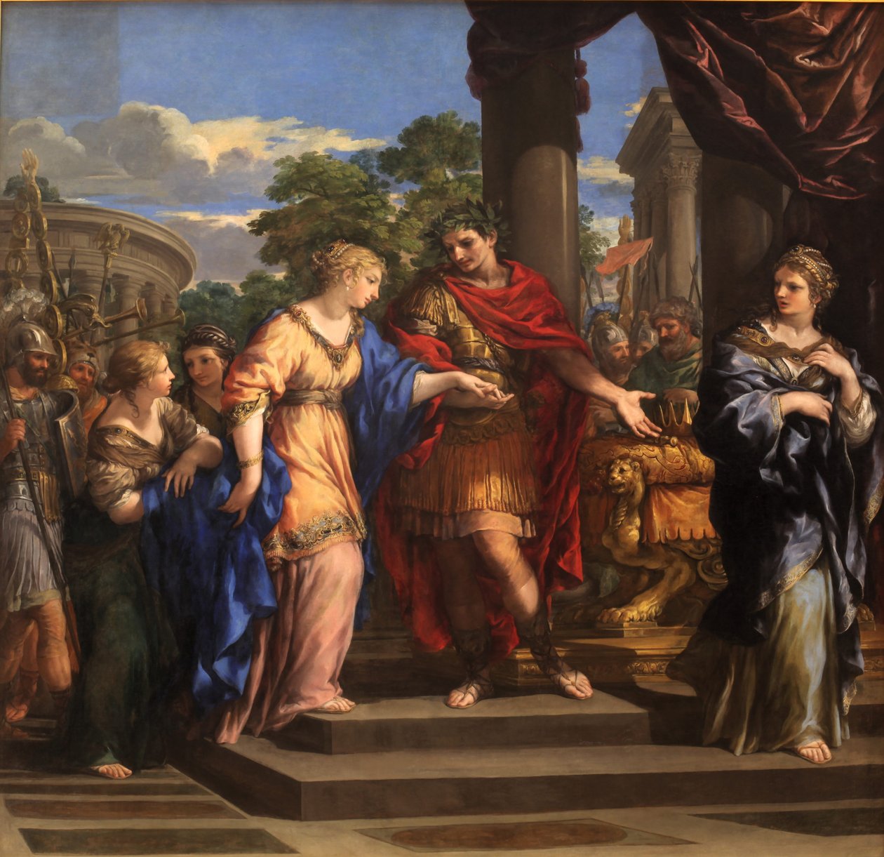 Cæsar gir Kleopatra Egyptens trone, ca. 1637 (olje på lerret) av Pietro da Cortona