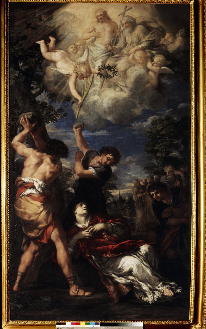 St. Stefans martyrium. St. Stefans martyrium. Maleri av Pierre de Cortona (Pietro Berrettini kjent som Pietro da Cortona av Pietro da (1596 1669) Cortona