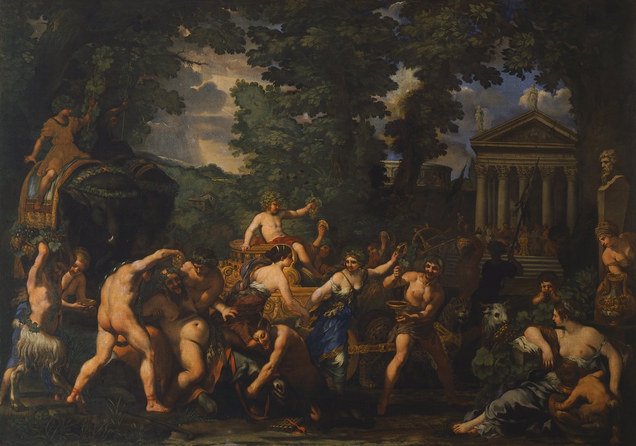 The Triumph of Bacchus, av Pietro da Cortona (1596-1669) av Pietro da Cortona