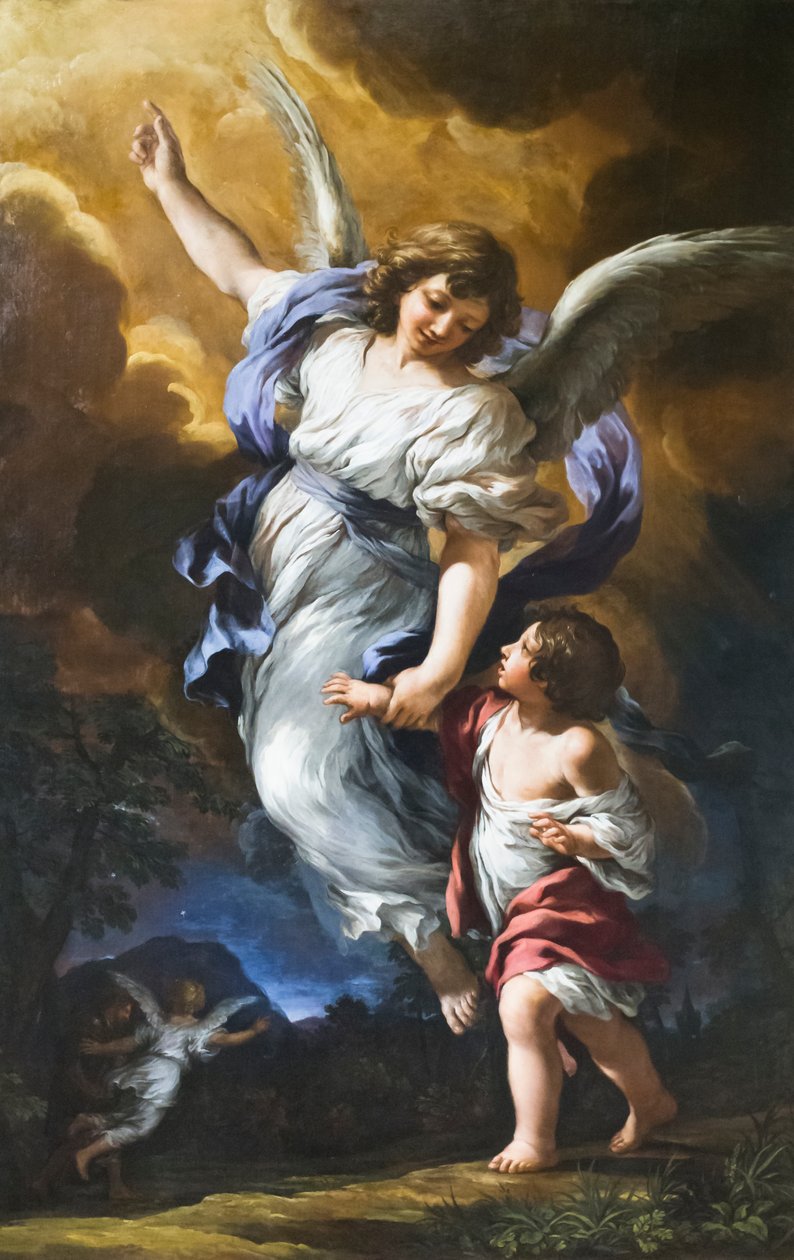 Skytsengelen av Pietro da (1596 1669) Cortona