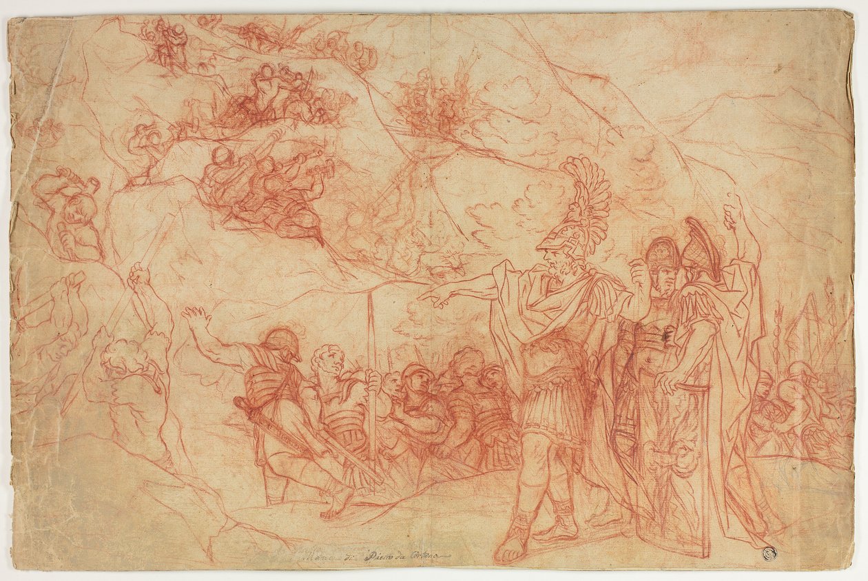 Romersk kommandør som beordrer angrep av Pietro da Cortona