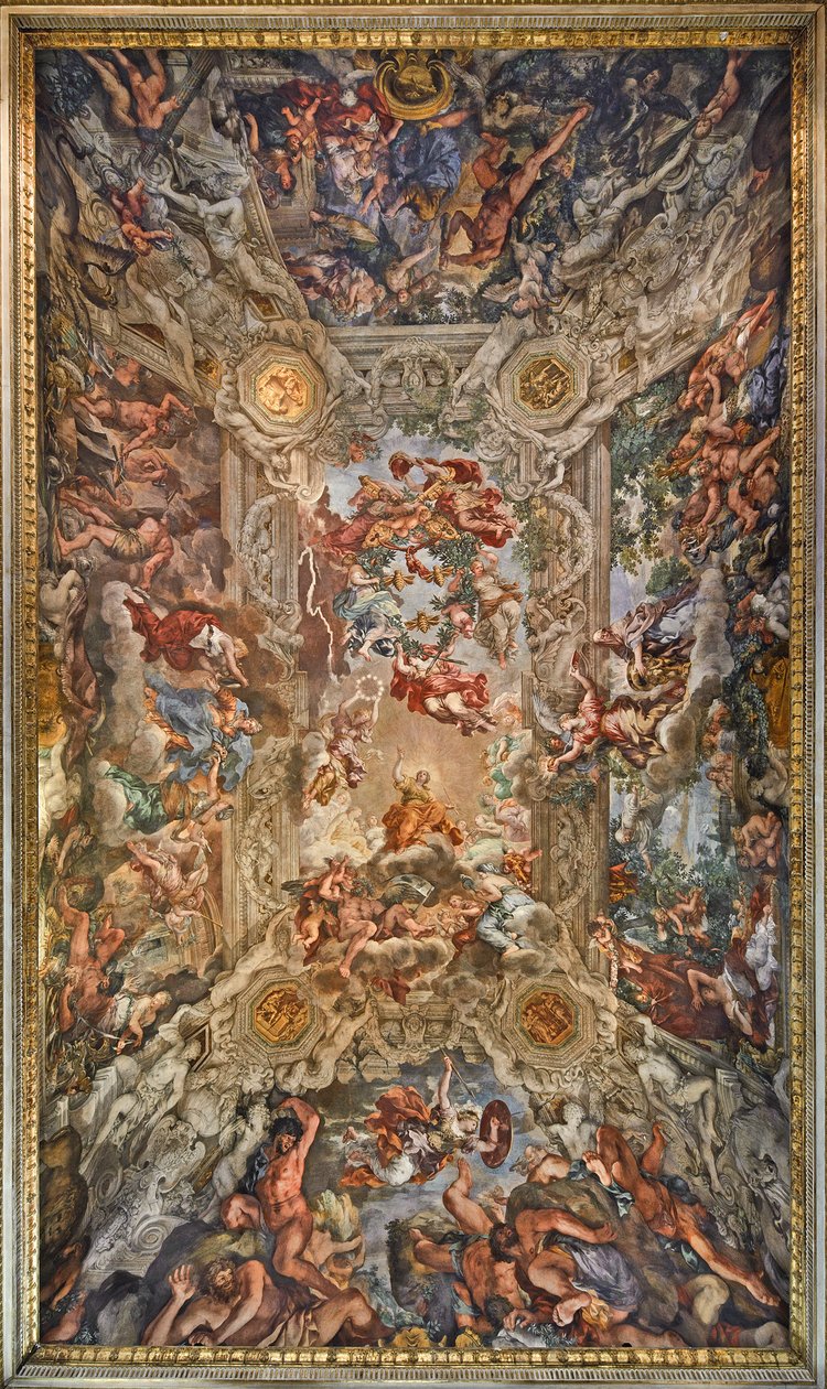 Det guddommelige forsyns triumf og oppfyllelsen av dets formål under pave Urban VIII, 1632-1639 av Pietro da Cortona