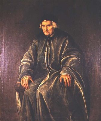 Portrett av Dr. Zaccaria dal Pozzo (d.1561), 102 år gammel av Pietro de Mariscalchi
