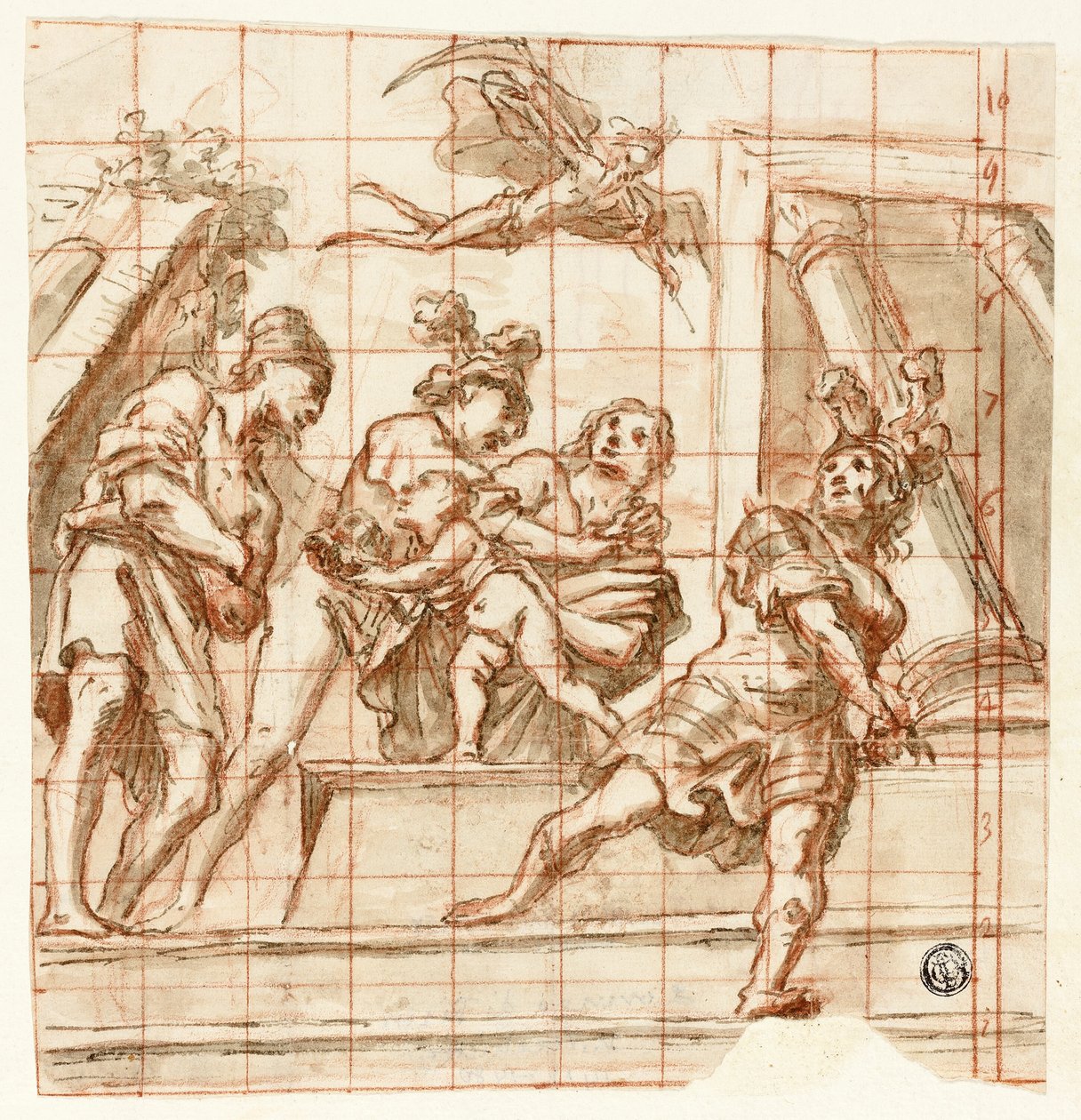 Allegorisk scene med far tid av Pietro della Vecchia