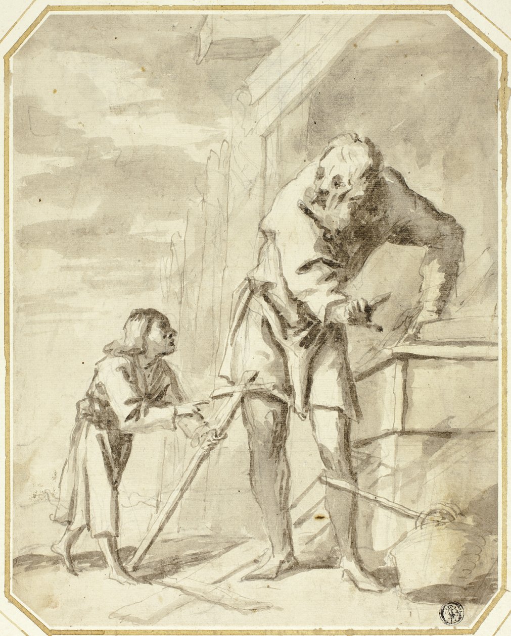 Saint Joseph med Jesusbarnet i hans snekkerverksted av Pietro della Vecchia