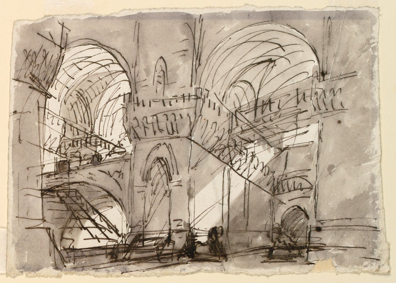 Scenedesign, Fengselsinteriør av Pietro di Gottardo Gonzaga