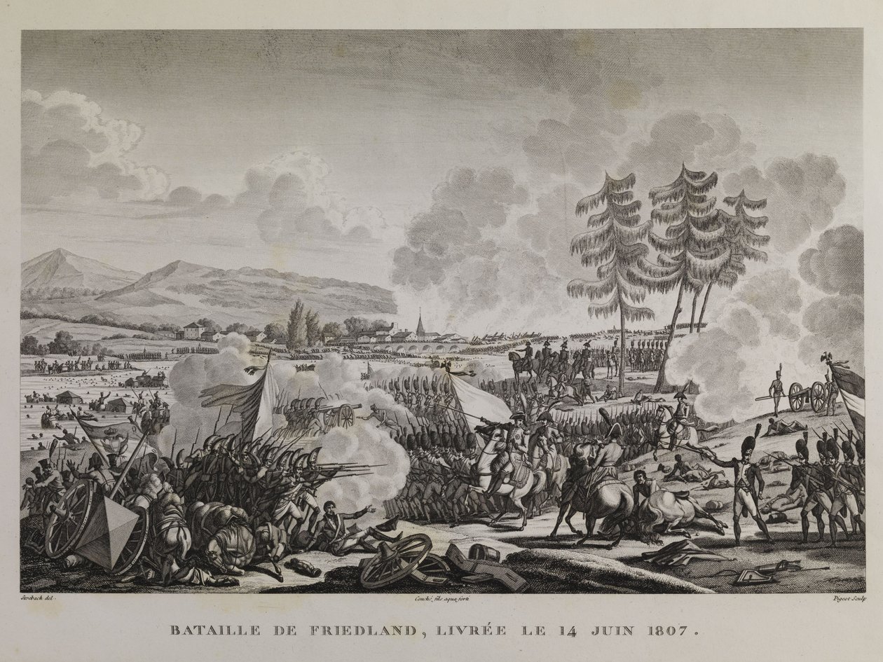 Slaget ved Friedland, rundt 14. juni 1807 av François Pigeot
