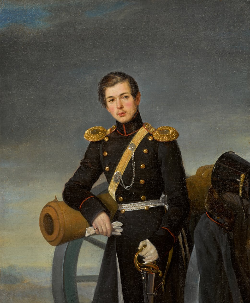 Portrett av Alexander Nikolaevich Karamzin 1815-1888, etter 1836. av Pimen Nikitich Orlov