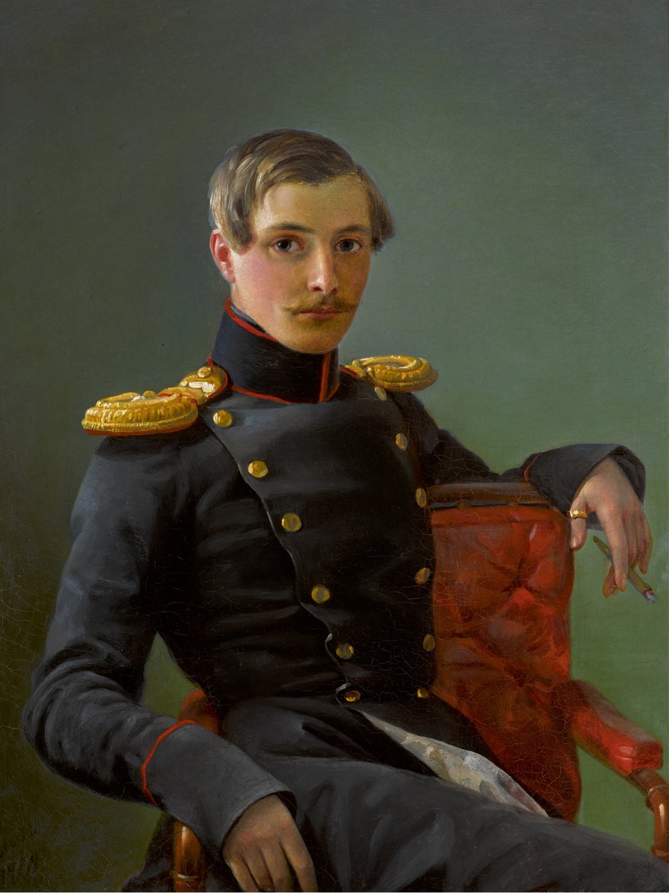Portrett av Andrei Nikolaevich Karamzin 1814-1854, 1836. av Pimen Nikitich Orlov