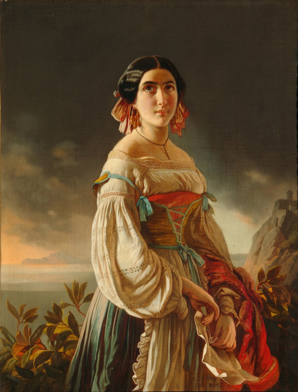 Portrett av prinsesse Line Gagarina, 3 av Pimen Nikitich Orlov