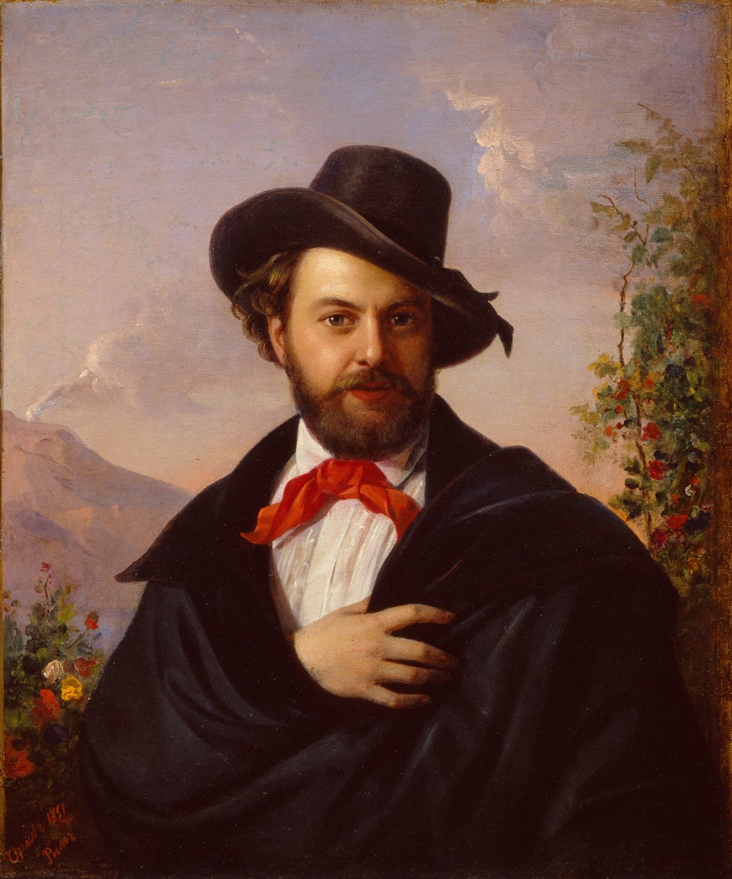 Selvportrett, 1851 av Pimen Nikitich Orlov