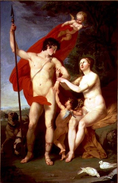 Venus og Adonis av Piotr Ivanovich Sokolov
