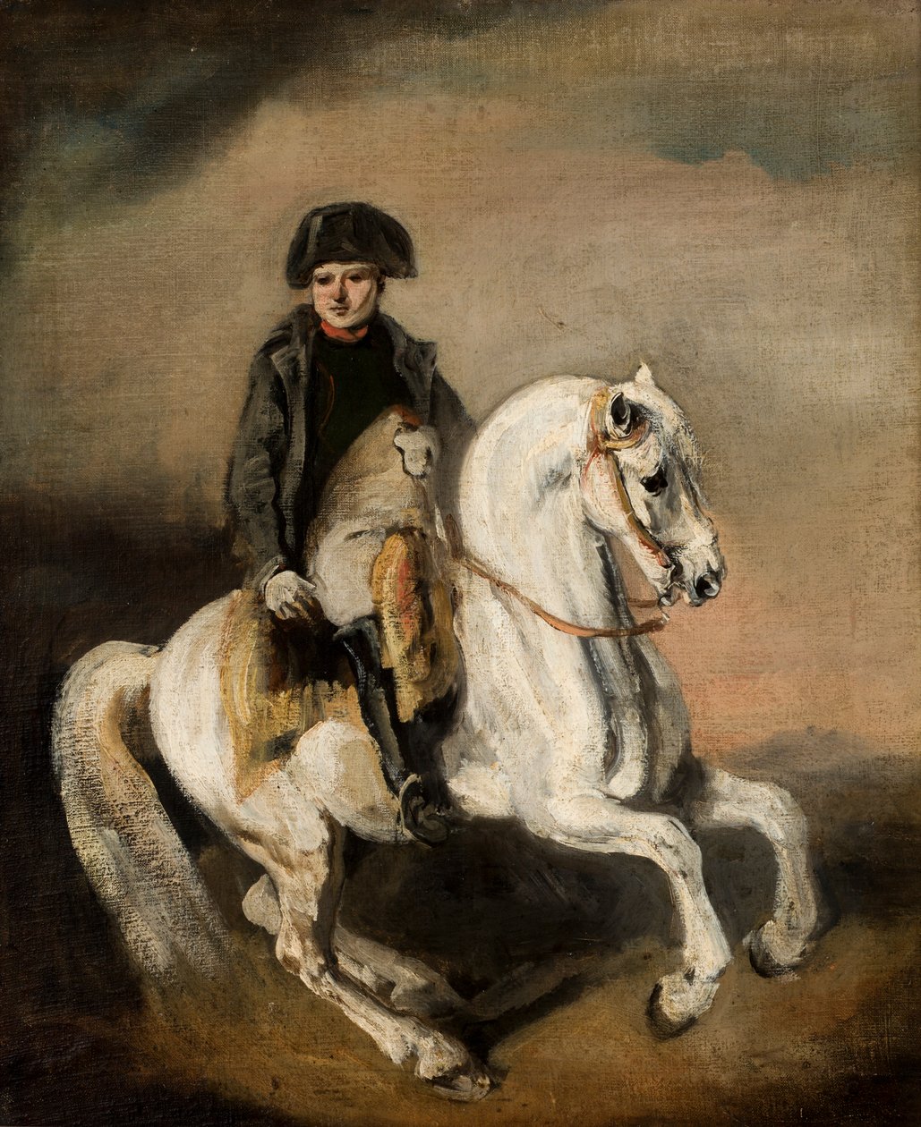 Napoleon på hesteryggen (olje på lerret) av Piotr Michalowski