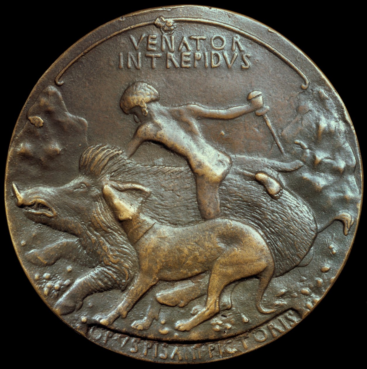 Medaljong av Alfonso V Aragon, konge av Napoli og Sicilia, 1400-tallet av Antonio Pisanello