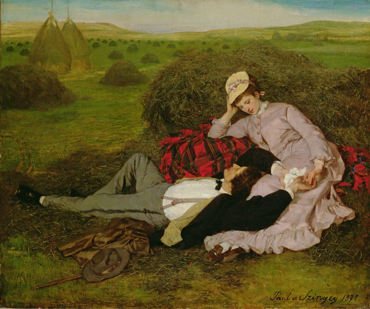 The Lovers, 1870 av Pál Szinyei Merse