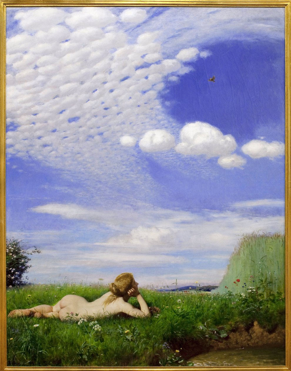Lerken. Maleri av Pal Szinyei Merse (1845-1920), olje på lerret av Pál Szinyei Merse