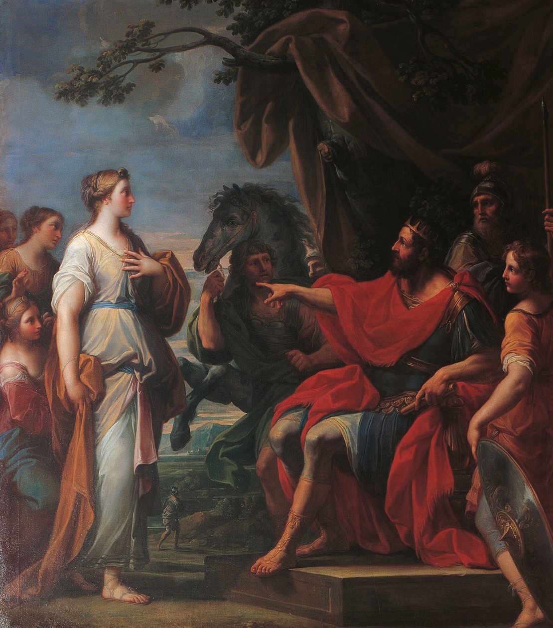 Clelia før Porsena, av Placido Costanzi (1702-1759), olje på lerret av Placido Costanzi