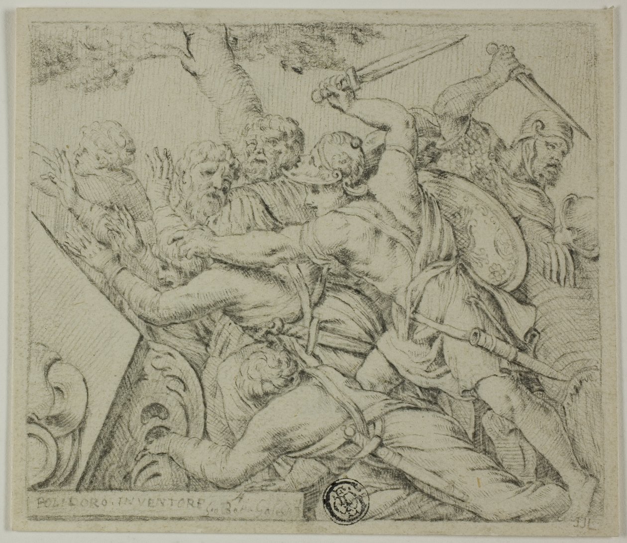 Soldiers of Cyrus river fra hverandre Army of Spargabise av Polidoro da Caravaggio