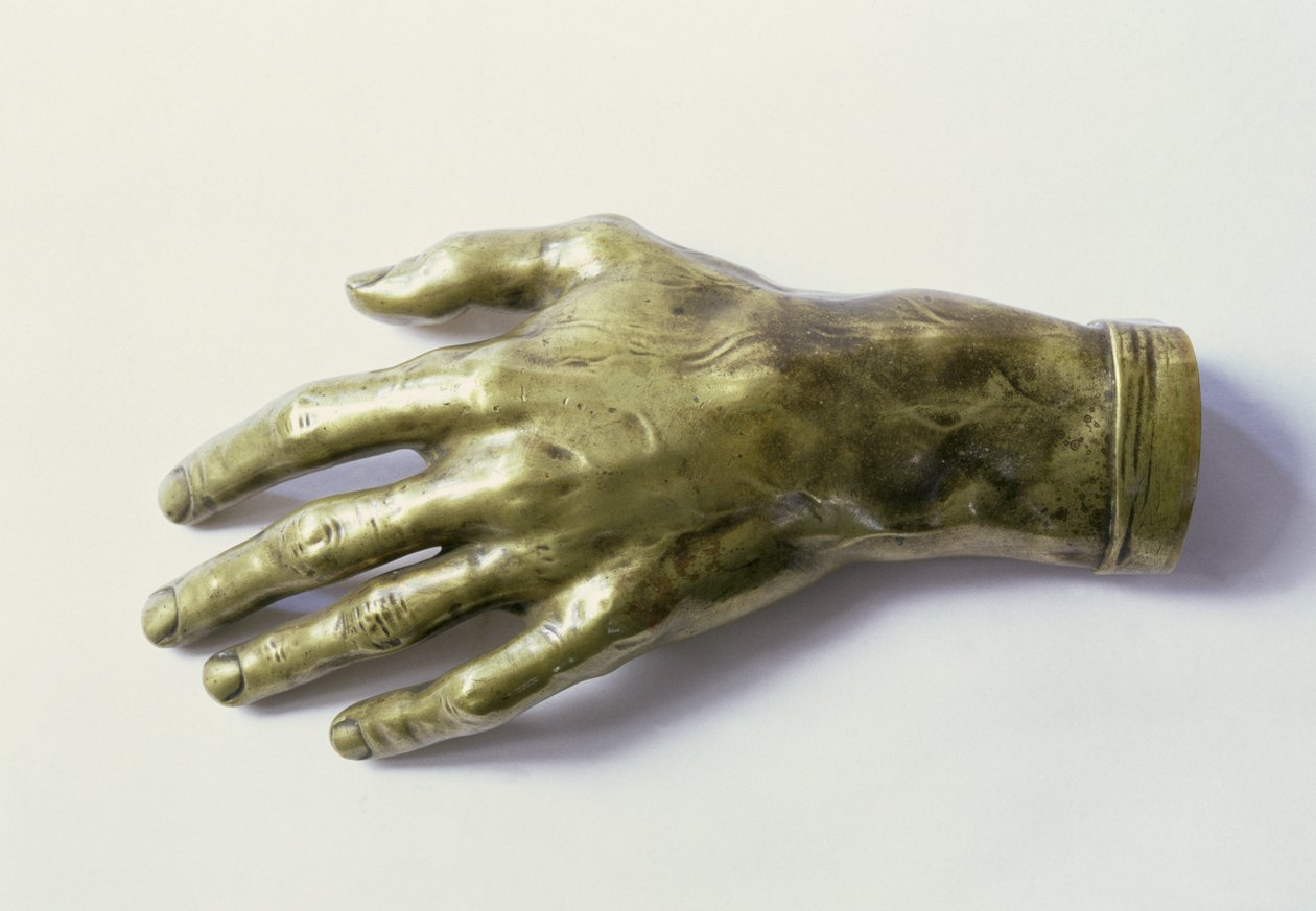 Rollebesetning av Frederic Chopins (1810-49) venstre hånd (bronse) av Polish School