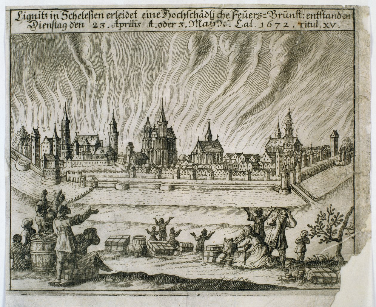 Legend of the Fire of the Two, 1672 av Polish School