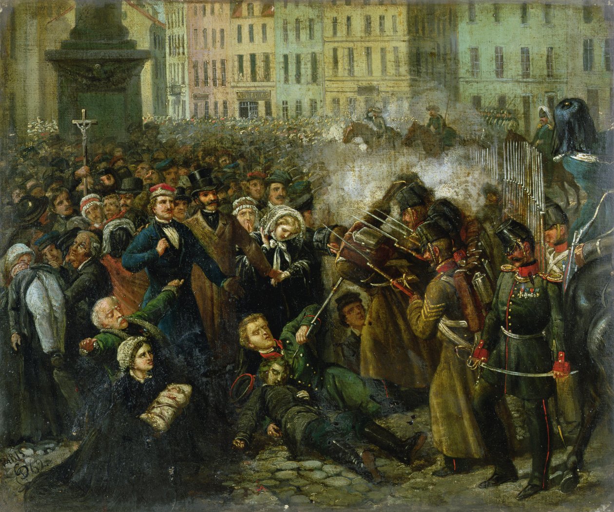 Massakren på Michal Landy, 8. april 1861 av Polish School