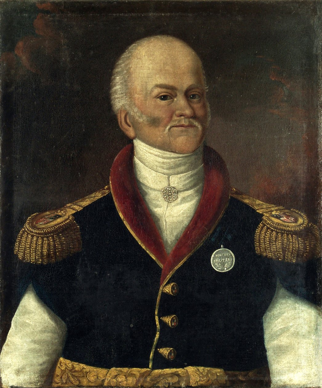 Portrett av general Francois Xavier Krasicki (1774-1844). (Portrett av general Ksawery Franciszek Krasicki). Peinture anonyme, huile sur toile av Polish School