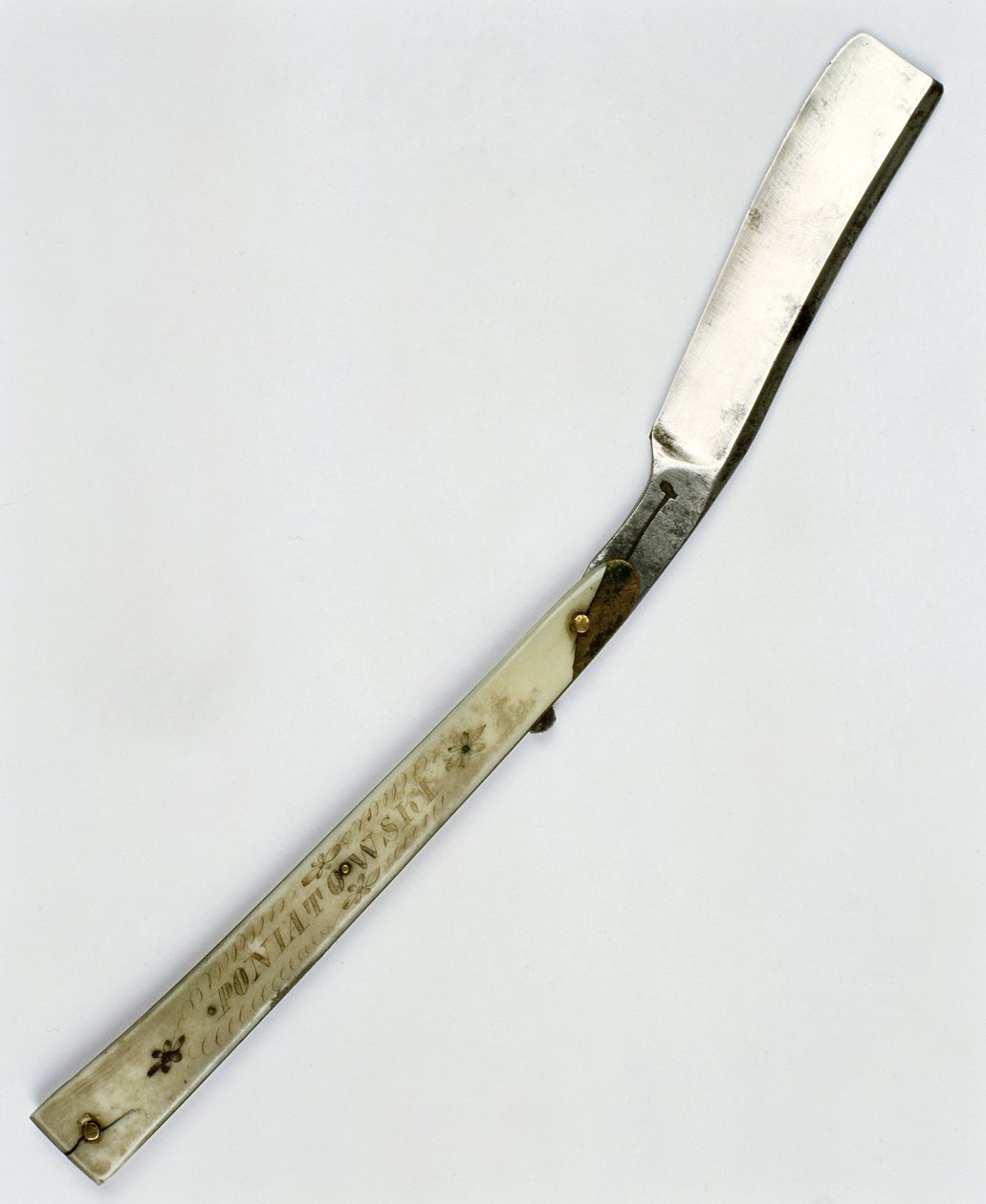 Prins Joseph Poniatowskis (1763-1813) barberhøvel (stål og bein) av Polish School