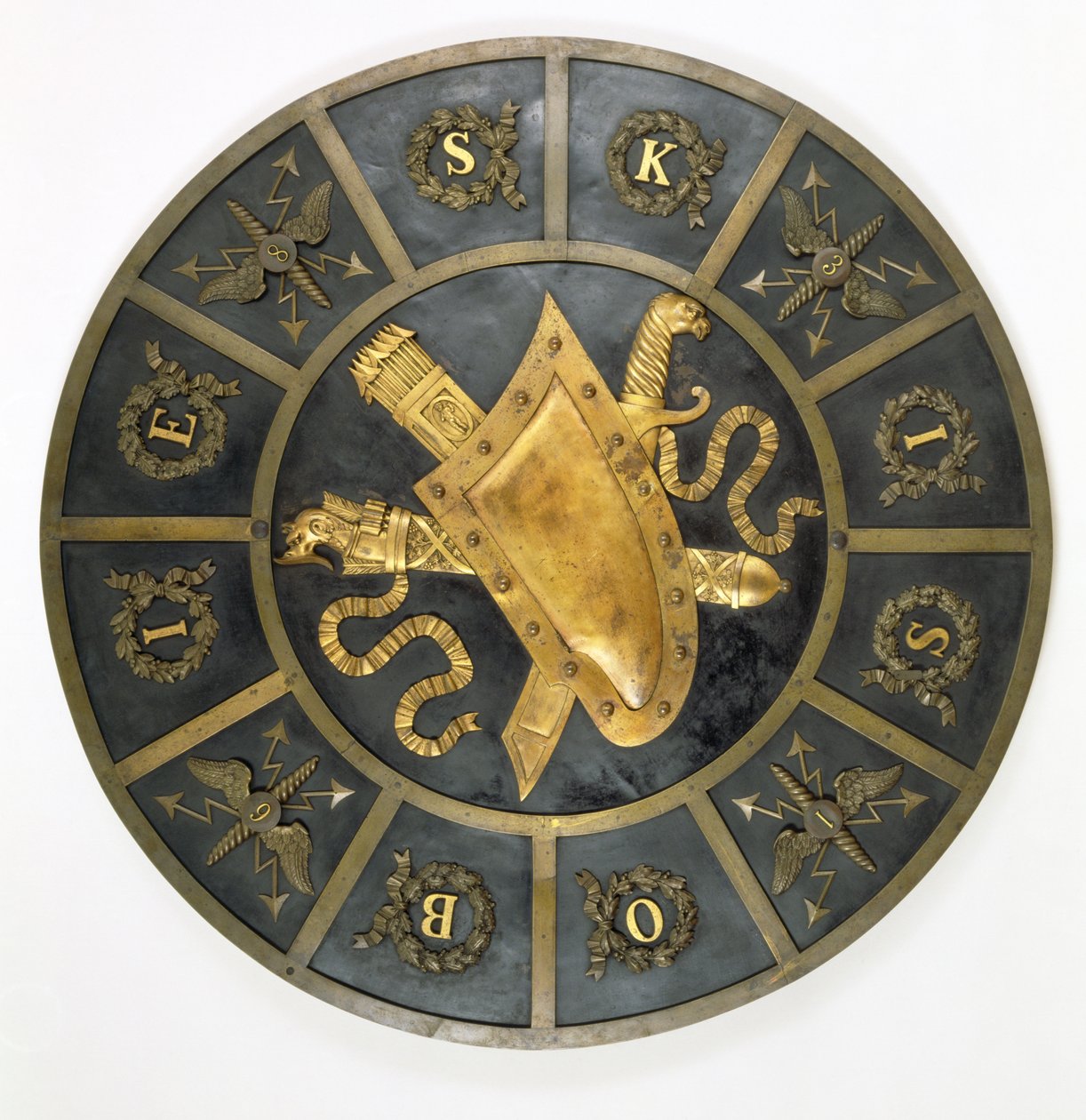 Shield honouring King John Sobieski III (1629-96) (bronze) av Polish School