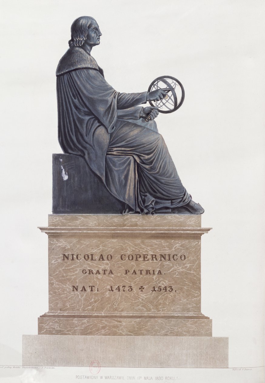 Statue av Nicolaus Copernicus (1473-1543) 1854 av Polish School