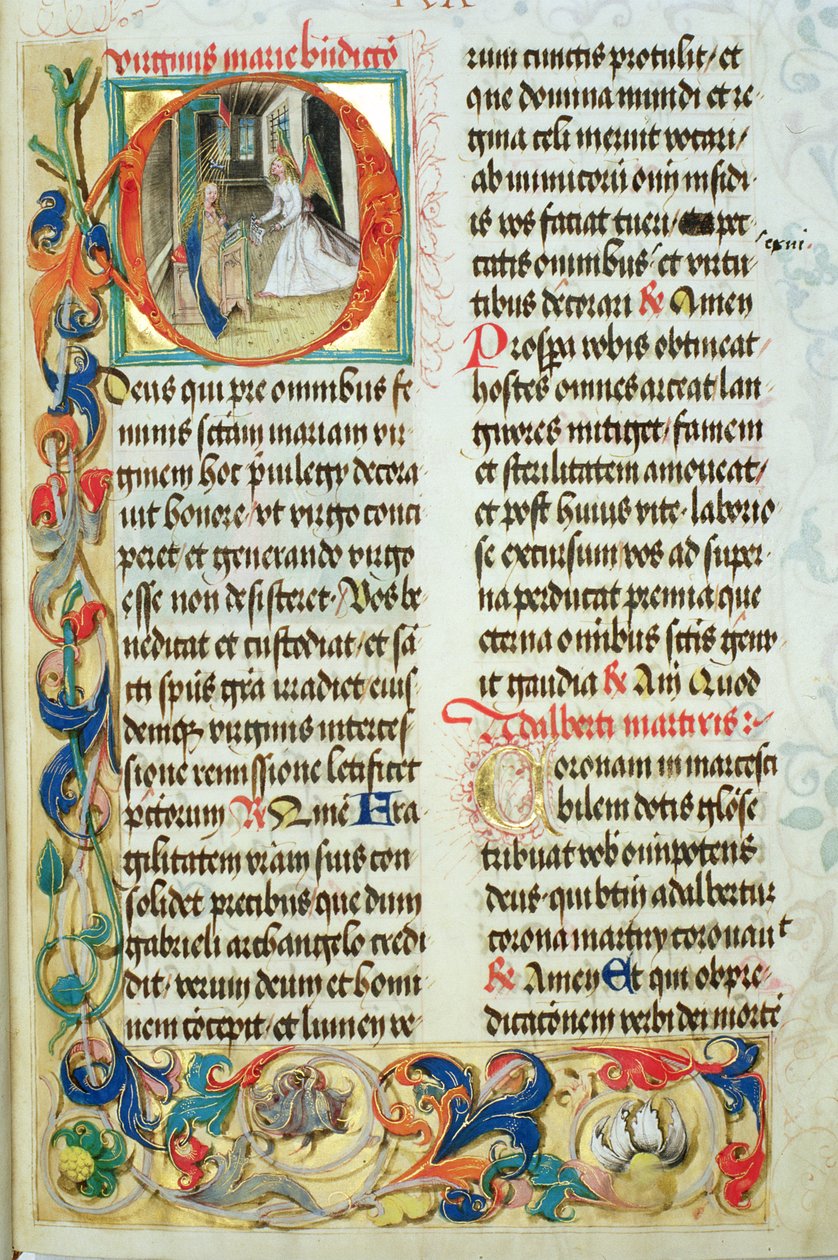 Bebudelsen fra den pavelige biskop Erasmus Ciolek, ca. 1510 (tempera og gull på pergament) av Polish School