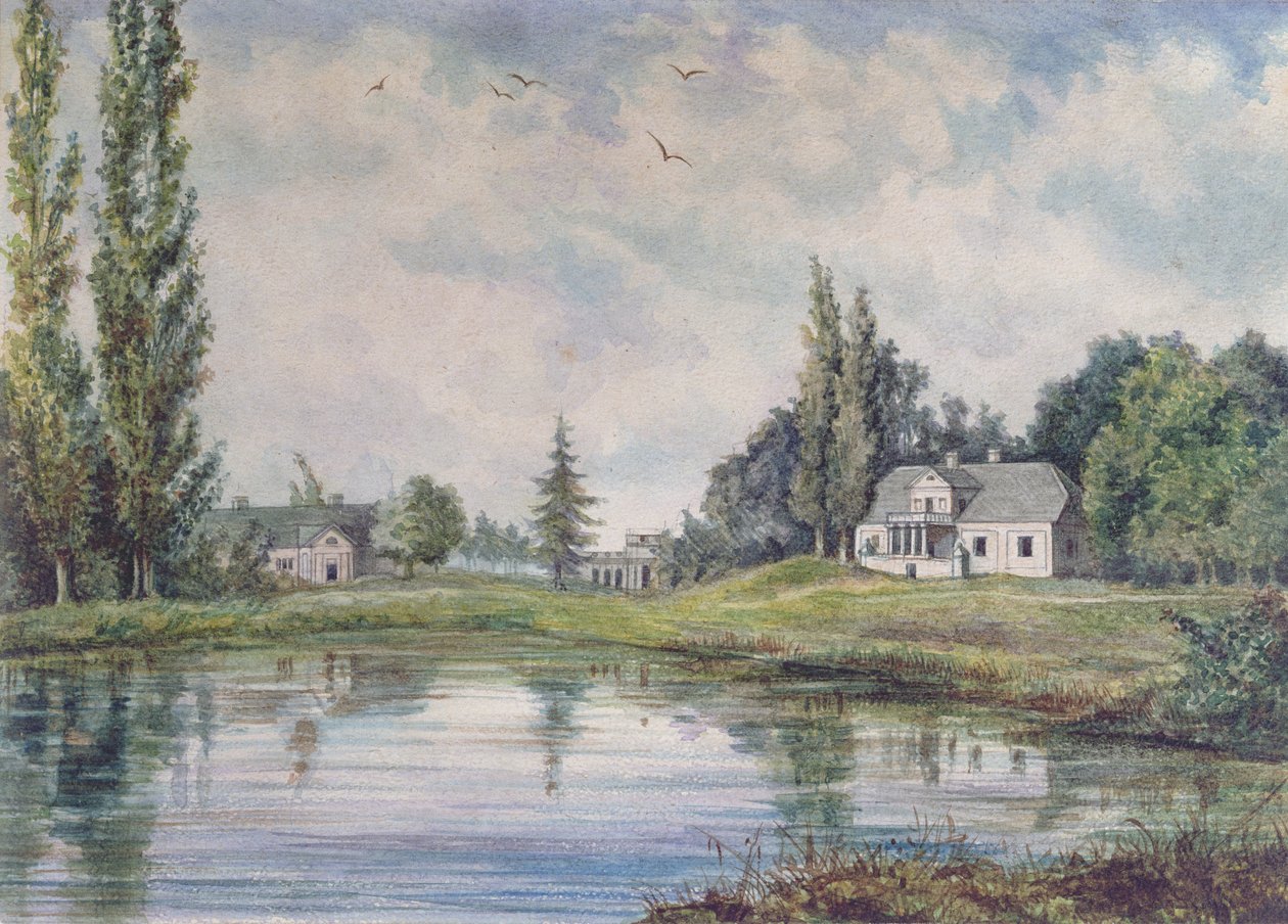 Fødestedet til Adam Bernard Mickiewicz (1798-1855) på Zaosie av Polish School