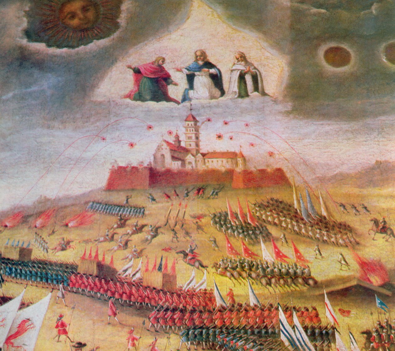 Den svenske beleiringen av klosteret Jasna Gora i 1655 av Polish School