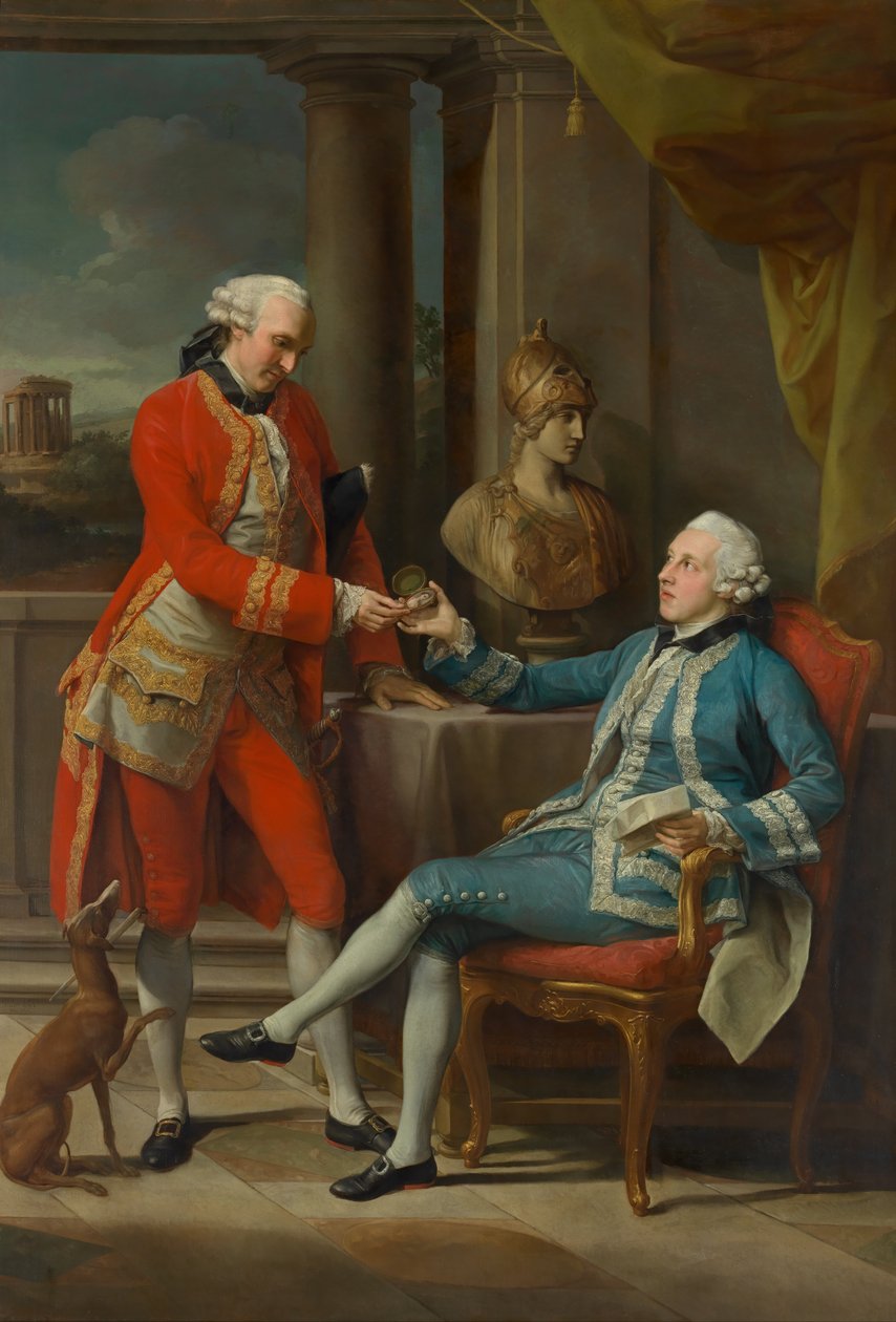 Sir Sampson Gideon og en uidentifisert ledsager av Pompeo Batoni