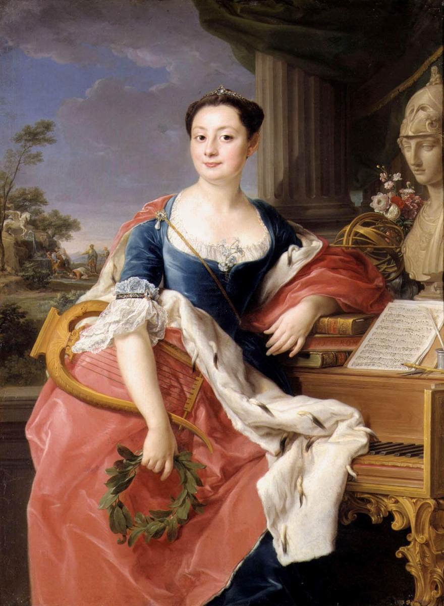 Portrett av prinsesse Giacinta Orsini Buoncampagni Ludovisi av Pompeo Girolamo Batoni