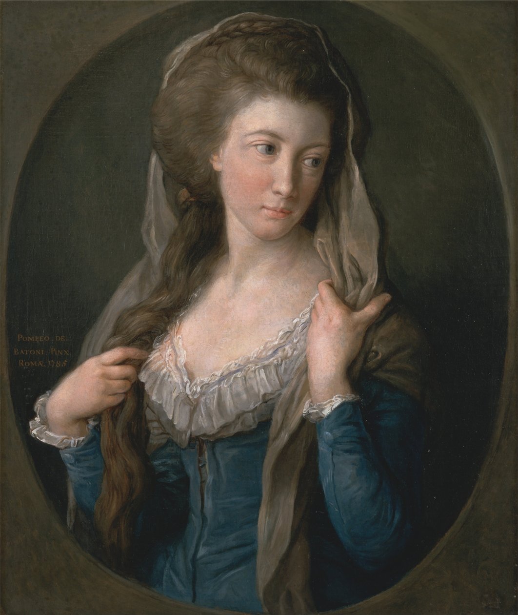 Portrett av en kvinne, tradisjonelt identifisert som Margaret Stuart, Lady Hippisley av Pompeo Girolamo Batoni