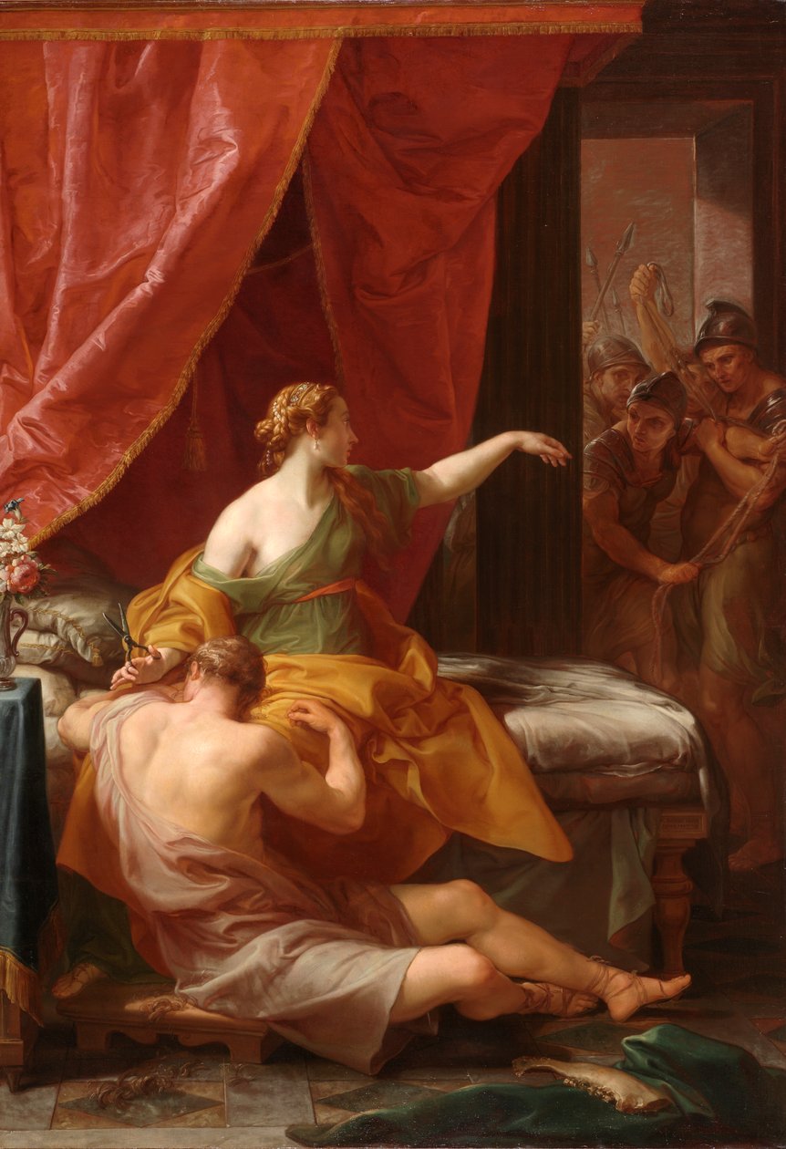 Samson og Delila, 1766 av Pompeo Girolamo Batoni