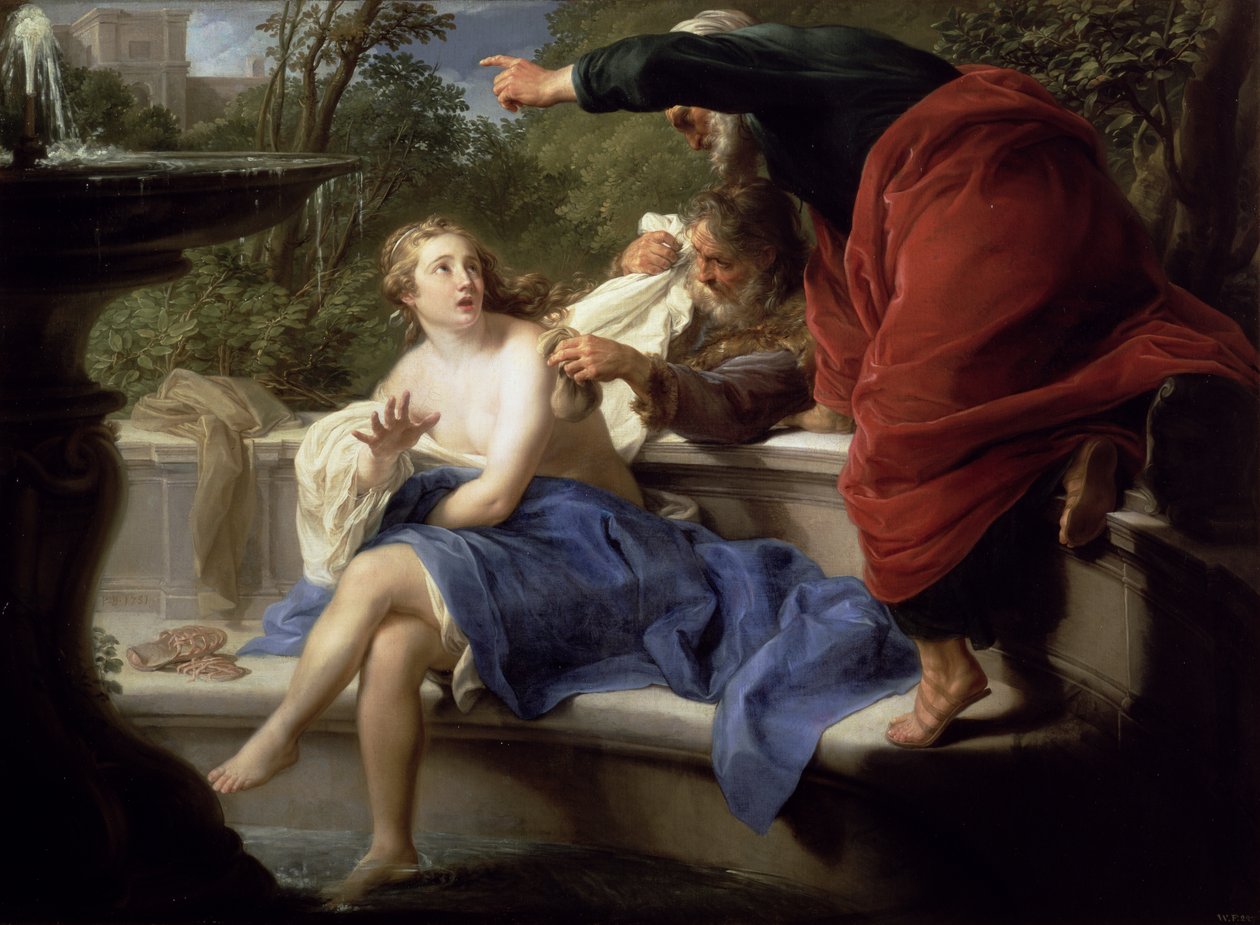 Susanna og de eldste, 1751 av Pompeo Girolamo Batoni