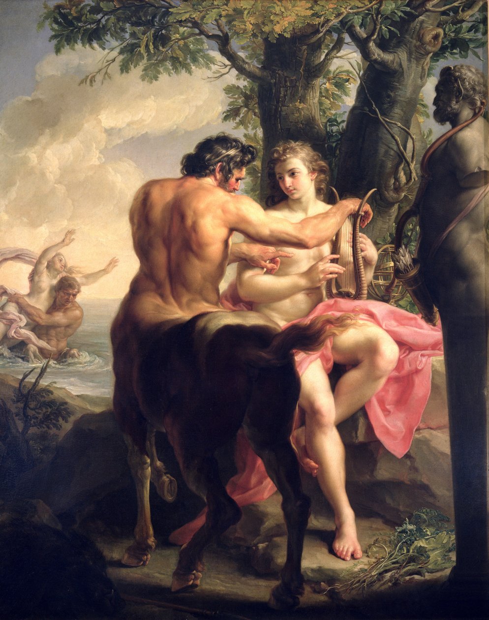 The Education of Achilles av Chiron, 1746 av Pompeo Girolamo Batoni