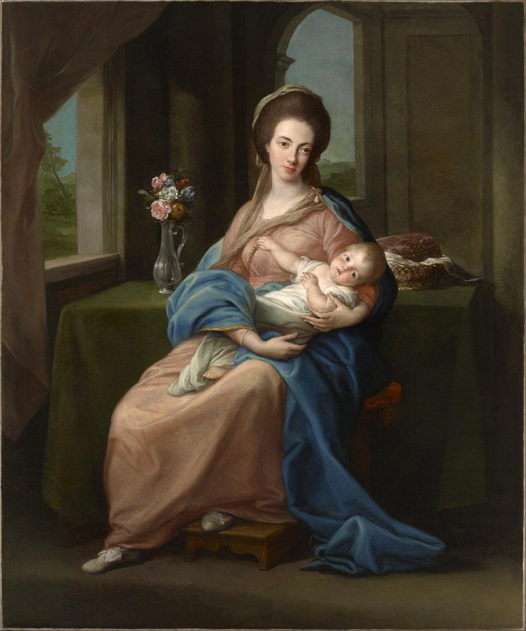 Marchionessen til Headfort som holdt datteren Mary av Pompeo Girolamo Batoni
