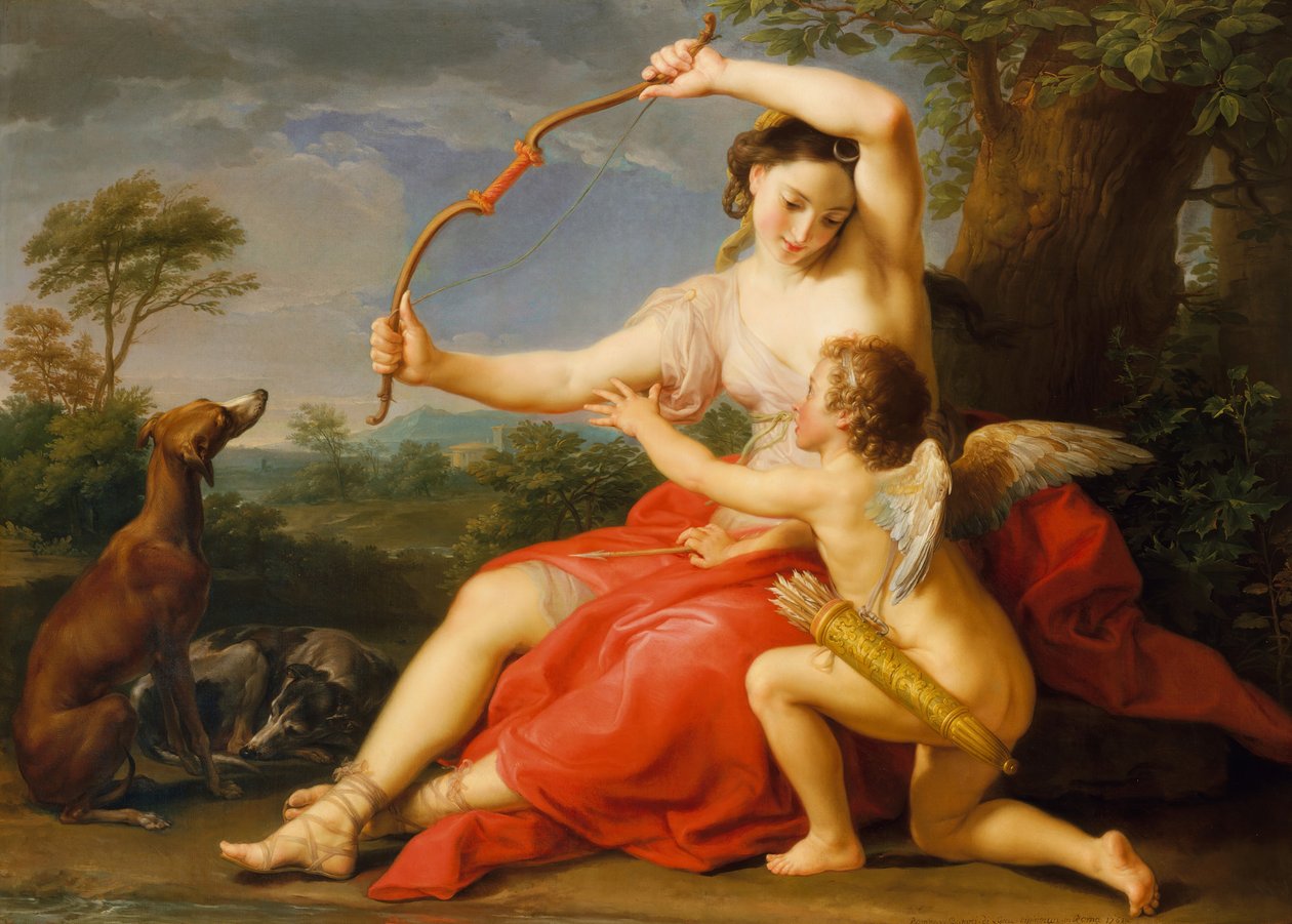 Diana og Amor, 1761. av Pompeo Batoni