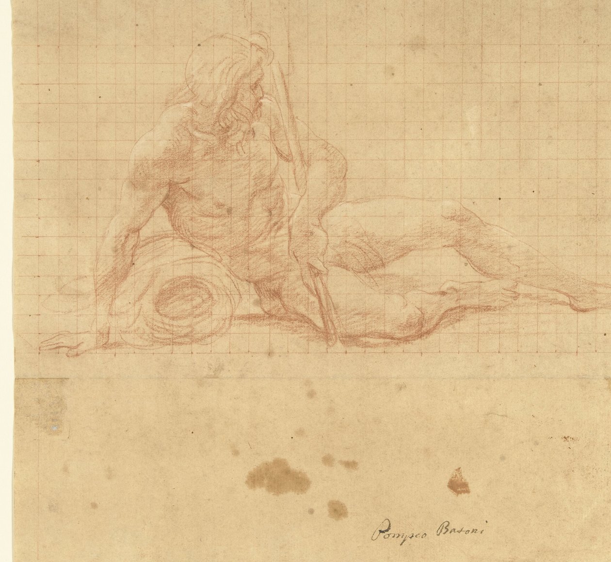 Liggende elvegud av Pompeo Batoni