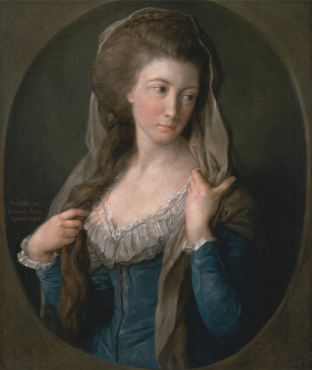 Portrait of a Woman, tradisjonelt identifisert som Margaret Stuart, Lady Hippisley av Pompeo Batoni